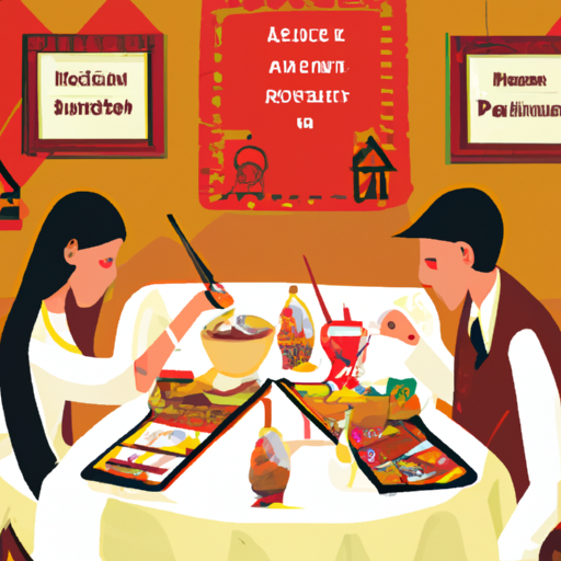 איור המתאר את הניגוד בין אוכל מסורתי לסעודה במחיר מומלץ