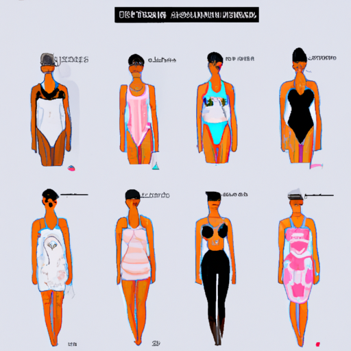 3. איור המציג סגנונות שונים של בגדי ים וסוגי הגוף האידיאליים שלהם.